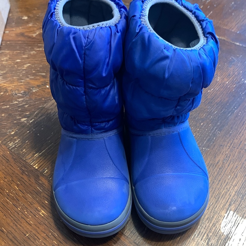 Boys blue croc boots